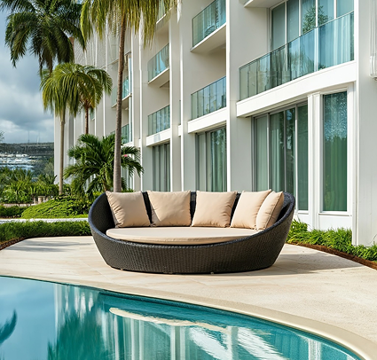 Luxury poolside property